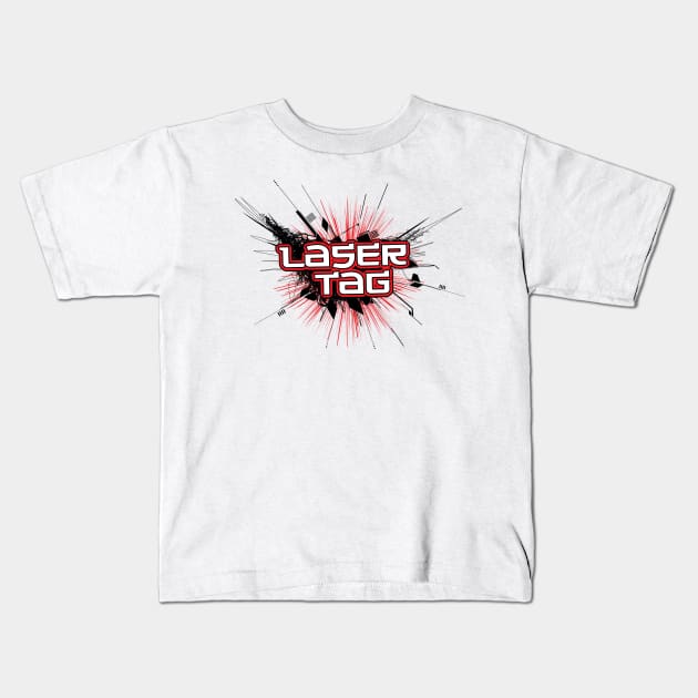 Laser Tag Kids T-Shirt by TeeeeeeTime